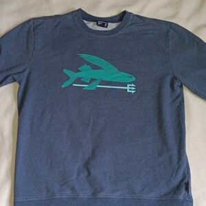 Mens Patagonia Flying Fish Organic Cotton Midweight Crew Sweatshirt